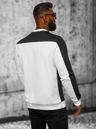 Sweatshirt Homme Blanc et Noir OZONEE O/P2032