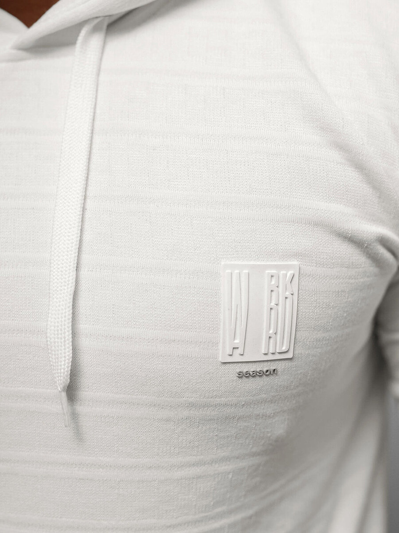 Sweatshirt à capuche homme ecru OZONEE O/TB2272