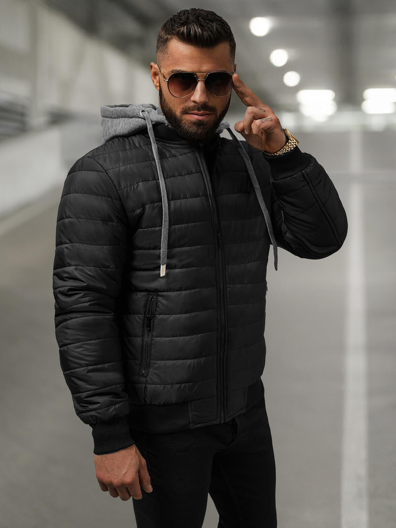 Veste Homme Noir OZONEE JS/8M985/392