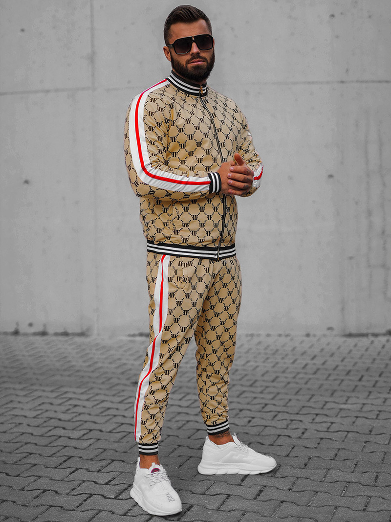 Survêtement Homme Beige et Noir OZONEE O/12136