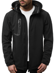 Veste Homme noir et orange OZONEE GE/12267