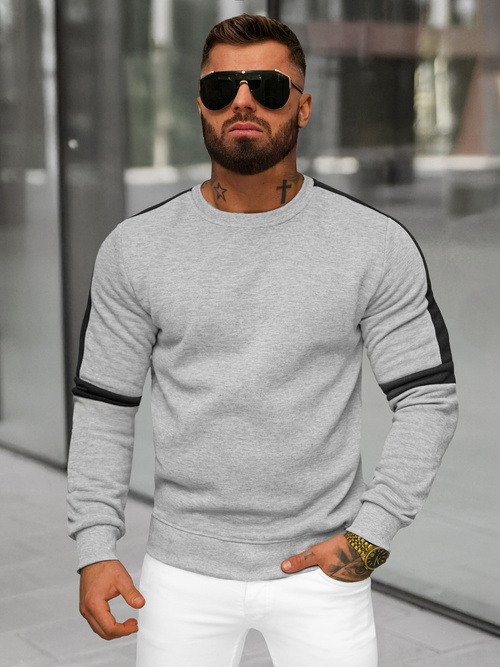 Sweatshirt Homme Gris OZONEE JS/8B1322/2