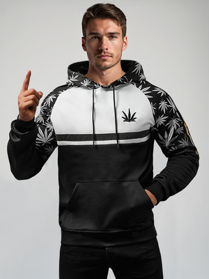 Sweatshirt à capuche homme noir OZONEE O/B268
