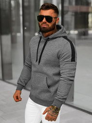 Sweatshirt à capuche homme gris foncé OZONEE JS/8B1318/5