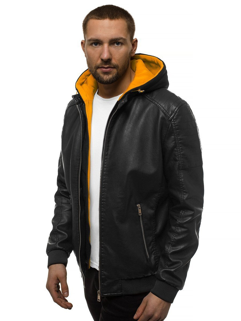 Veste Homme noir et jaune OZONEE N/6132Z