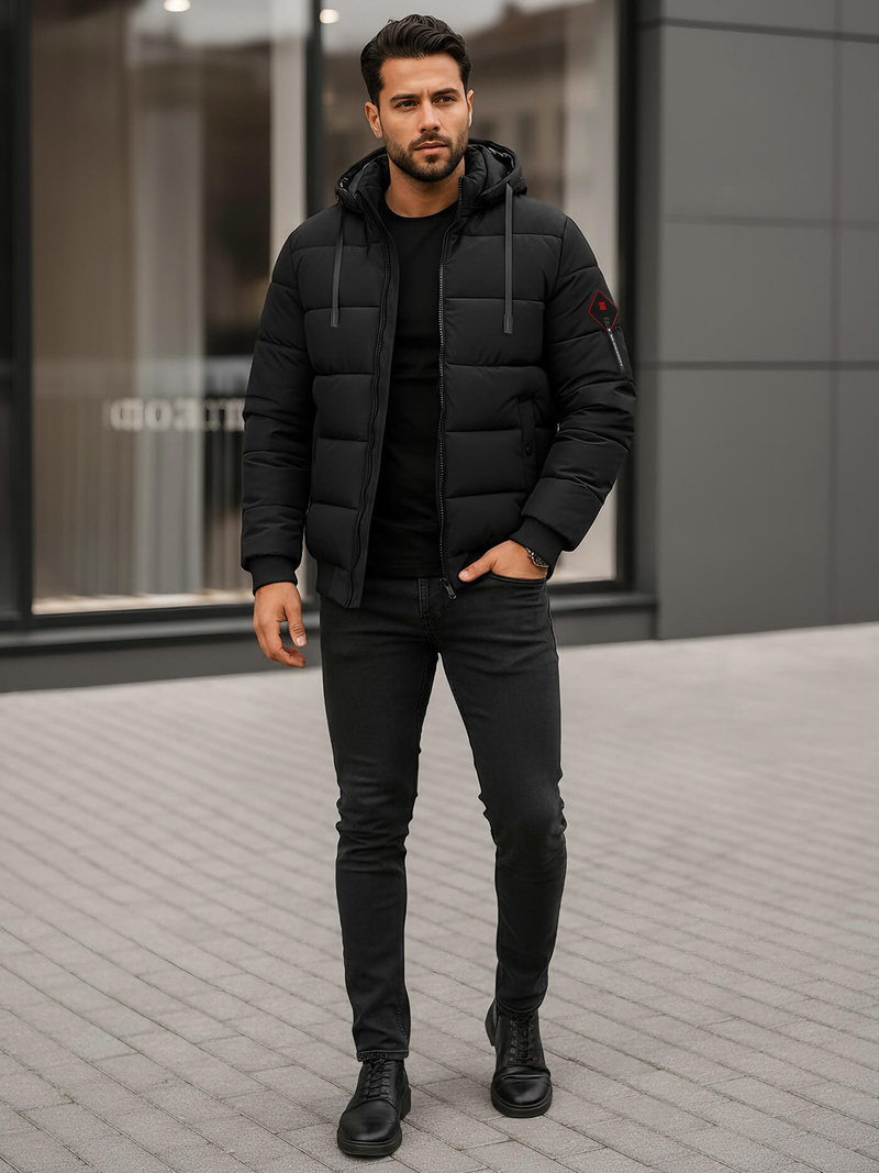 Veste D'hiver Noir OZONEE JS/31M5031/392Z