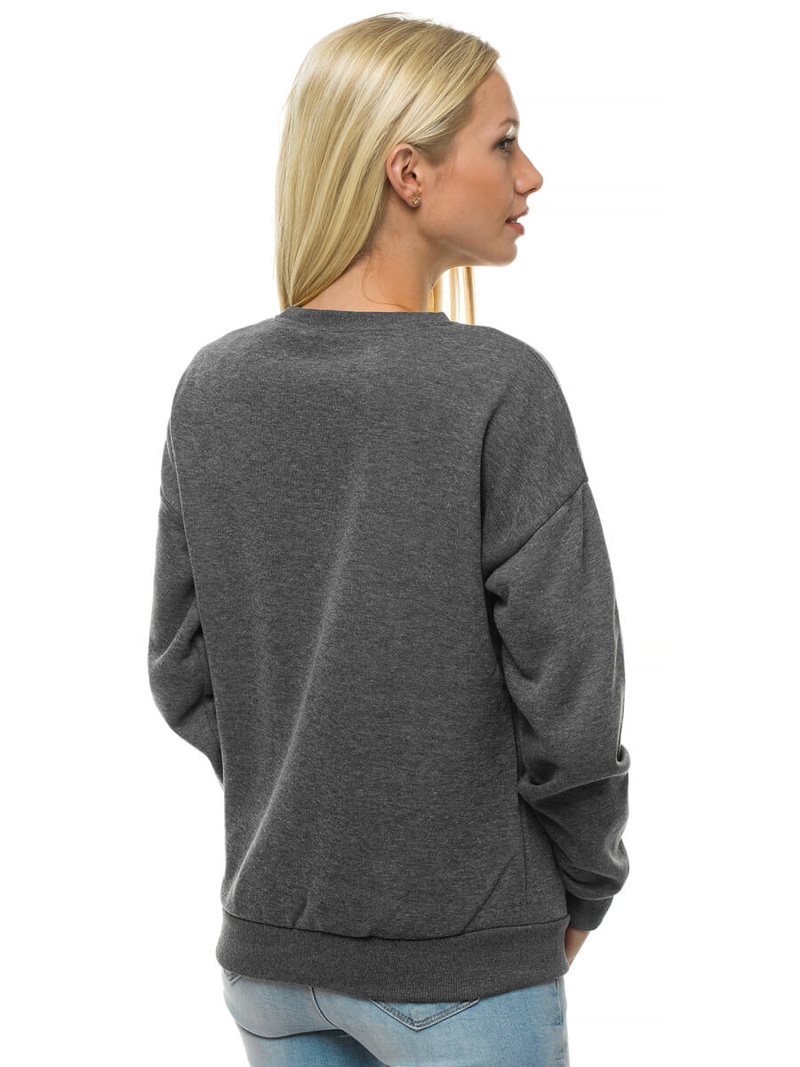 Sweat-shirt femme Gris foncé OZONEE JS/KSW1008