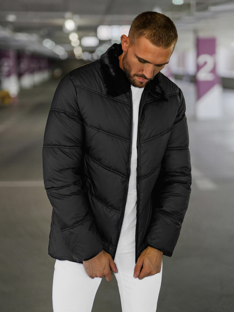 Veste Homme Noir OZONEE JS/31M5005Z