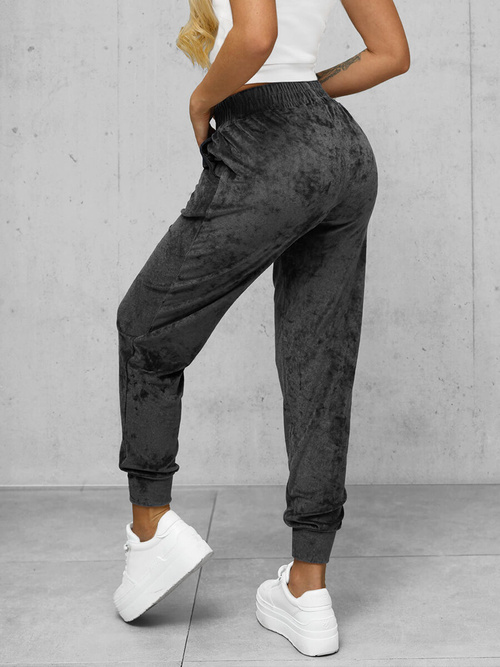 Pantalon de Survêtement en Velours pour Femmes Gris Foncé OZONEE JS/92K529/5