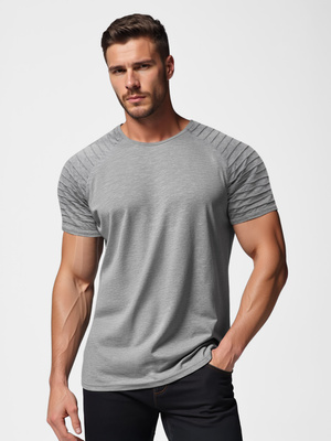 T-shirt Homme Gris Foncé OZONEE JS/8T88/5