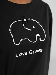 T-shirt femme noir OZONEE JS/RJ77247