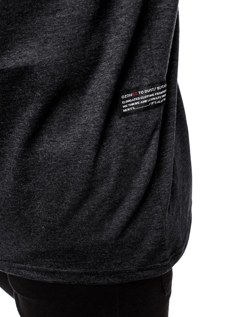 T-shirt à manches longues Homme Gris foncé OZONEE O/1292Z