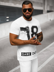 T-shirt Homme Blanc OZONEE O/T123/1Z