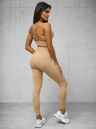 Ensemble de Survêtement Deux Pièces Beige OZONEE O/YJS7714