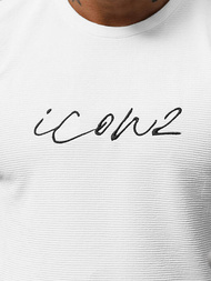 T-Shirt Homme Blanc OZONEE O/P1108