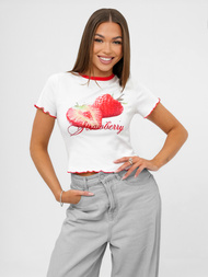 T-shirt femme blanc OZONEE JS/R62639