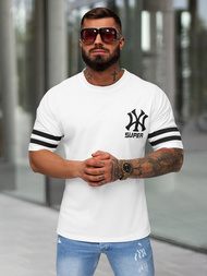 T-shirt Homme Blanc OZONEE JS/8B1372/1