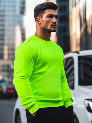 Sweatshirt Homme néon Vert OZONEE JS/2001-10Z