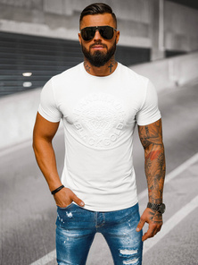 T-shirt Homme Blanc OZONEE NB/MT3056Z