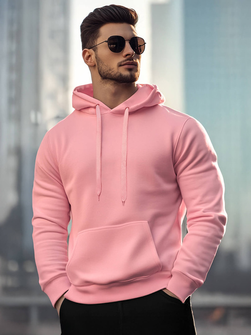 Sweatshirt Homme rose poudré OZONEE JS/2009Z