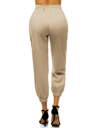 Pantalon jogger femme Beige foncé OZONEE O/HM003