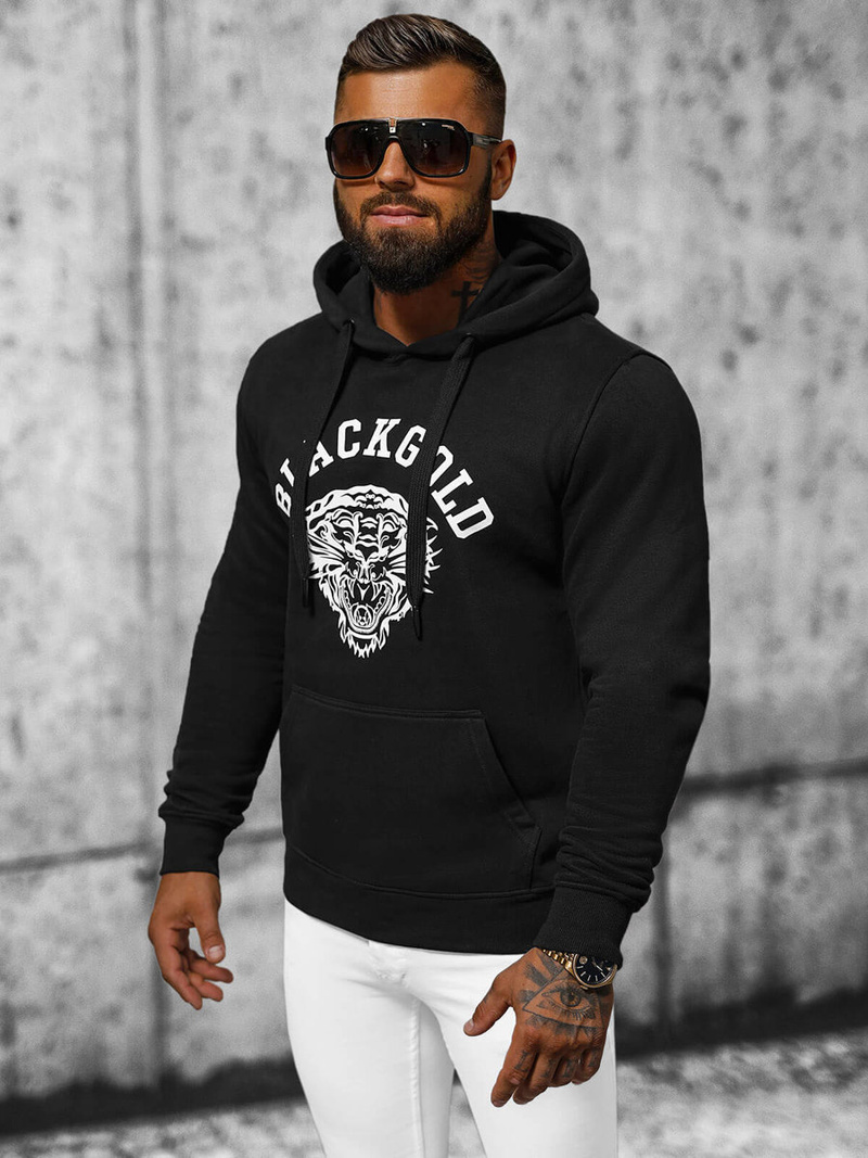 Sweatshirt Homme Noir OZONEE NB/MF2007