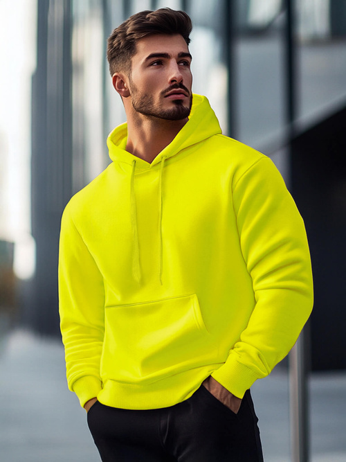Sweatshirt Homme Néon Jaune OZONEE JS/2009Z