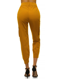 Pantalon jogger femme Jaune OZONEE O/HM002