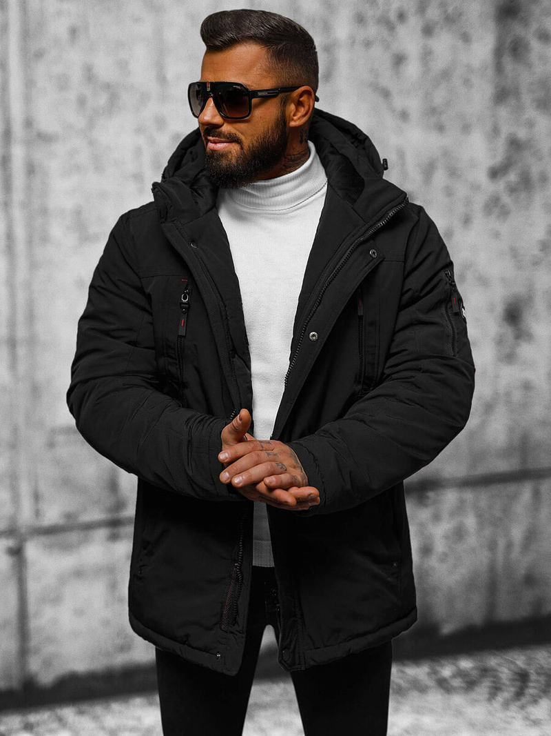 Veste Homme Noir OZONEE JS/5M718/392