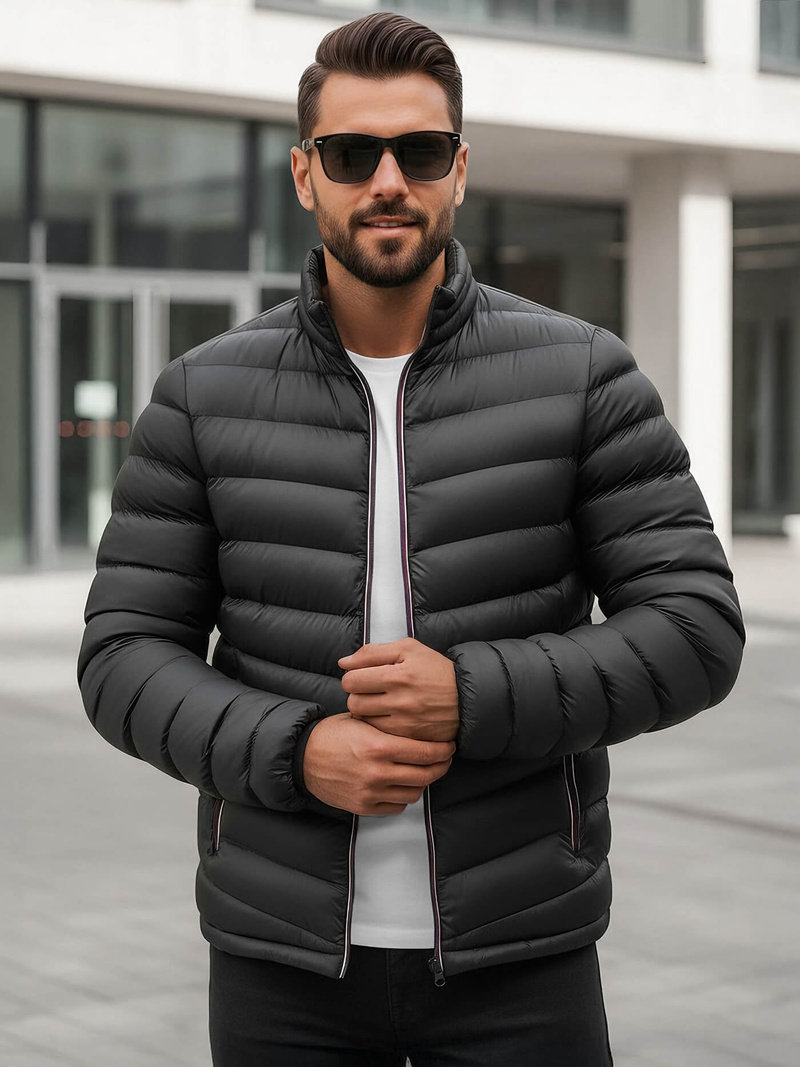 Veste Homme Noir OZONEE JS/SM71Z