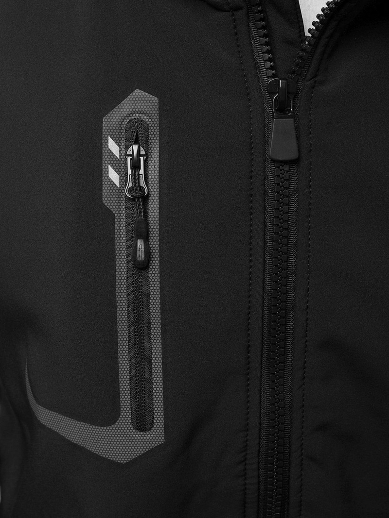 Veste Homme noir et orange OZONEE GE/12267