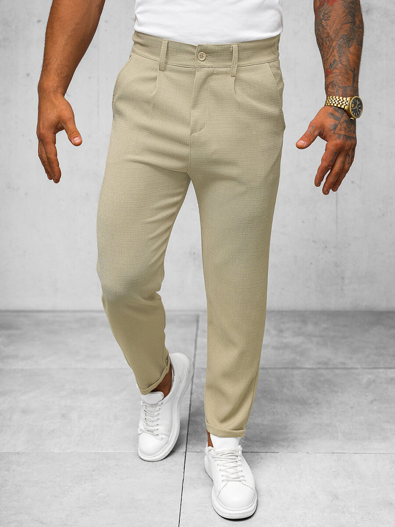 Pantalon Chino Homme Beige OZONEE O/K971SP