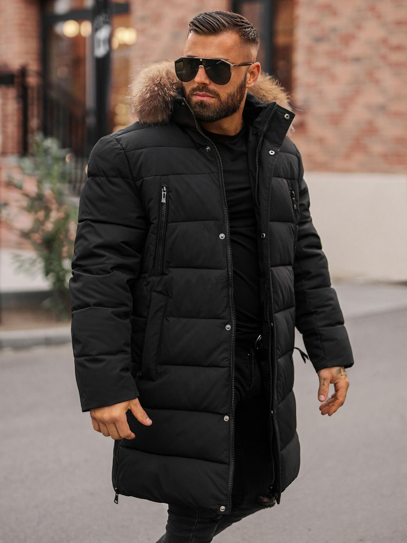 Veste Homme Noir OZONEE JS/25M9803/392