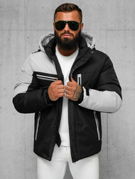 Veste Homme Noir et Gris OZONEE JS/91M9903/92Z