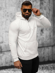 Sweatshirt à capuche homme ecru OZONEE O/TB2272