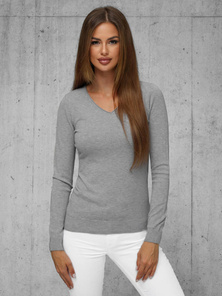 Pullover femme gris foncé OZONEE JS/8006/3