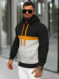 Sweatshirt à capuche homme noir OZONEE JS/8B1319/3