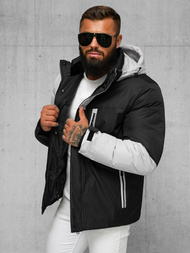 Veste Homme Noir et Gris OZONEE JS/91M9903/92Z