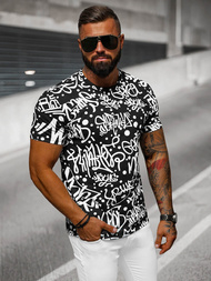 T-shirt Homme Noir OZONEE JS/8T1216/3