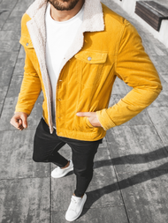 Veste en jean Homme Jaune OZONEE JB/JP1179/4Z