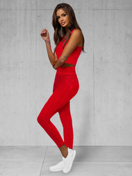 Ensemble de survêtement deux pièces rouge OZONEE JS/YW88037/5Z