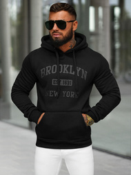 Sweatshirt à capuche homme noir OZONEE JS/8B1350/3