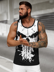 T-shirt Homme Noir OZONEE JS/8B1708/3Z