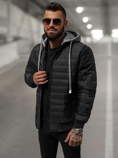 Veste Homme Noir OZONEE JS/8M985/392