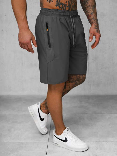 Shorts de sport pour hommes gris foncé OZONEE JS/12K1802/5