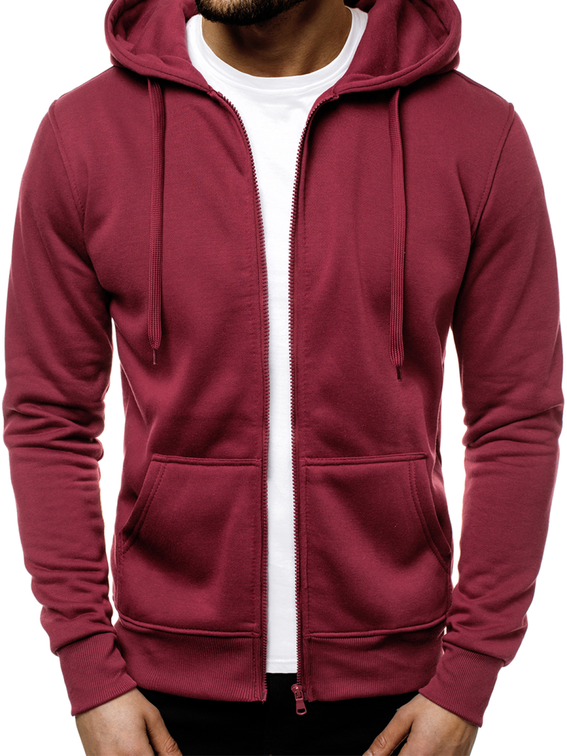 Sweatshirt Homme Sombre Bordeaux OZONEE JS/2008Z