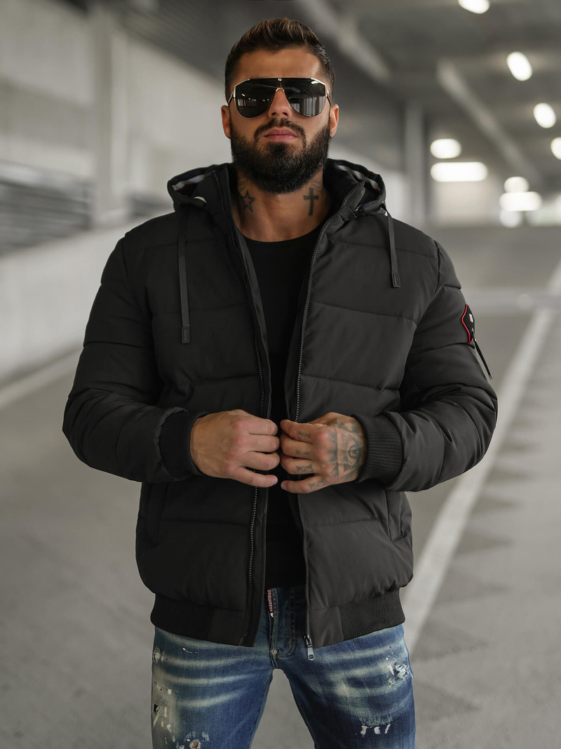 Veste D'hiver Noir OZONEE JS/31M5031/392Z