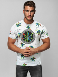 T-shirt Homme Blanc OZONEE O/T136/1Z