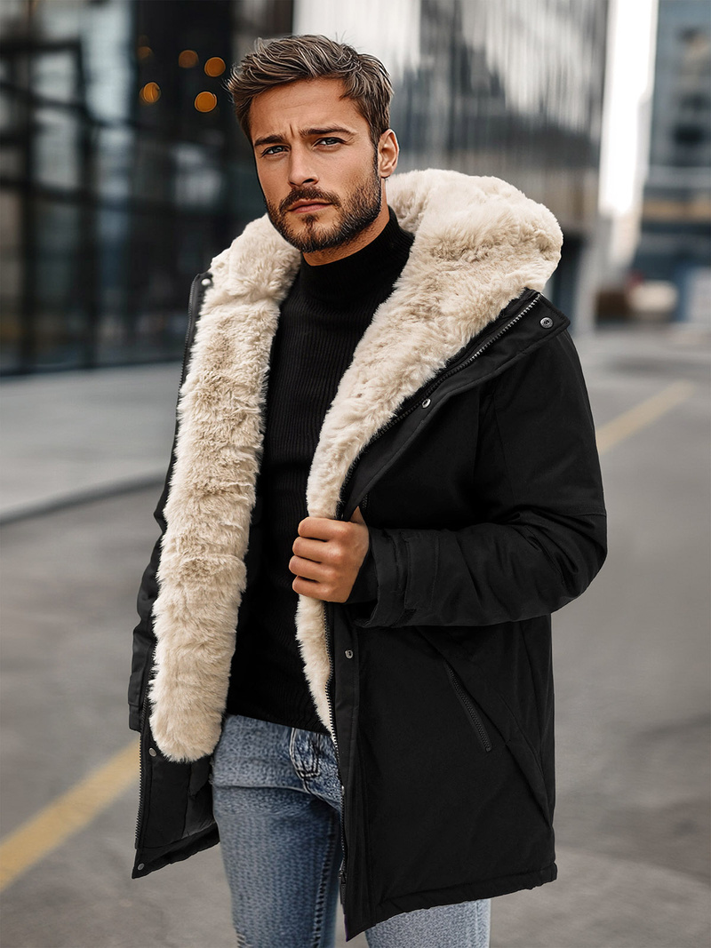 Veste D'hiver Noir OZONEE JS/22M316/392Z