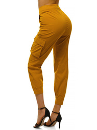 Pantalon jogger femme Jaune OZONEE O/HM002